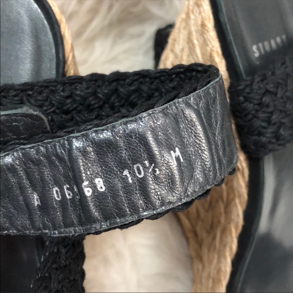 Stuart Weitzman Leather Espadrille Sandal Wedge - Picture 6 of 8